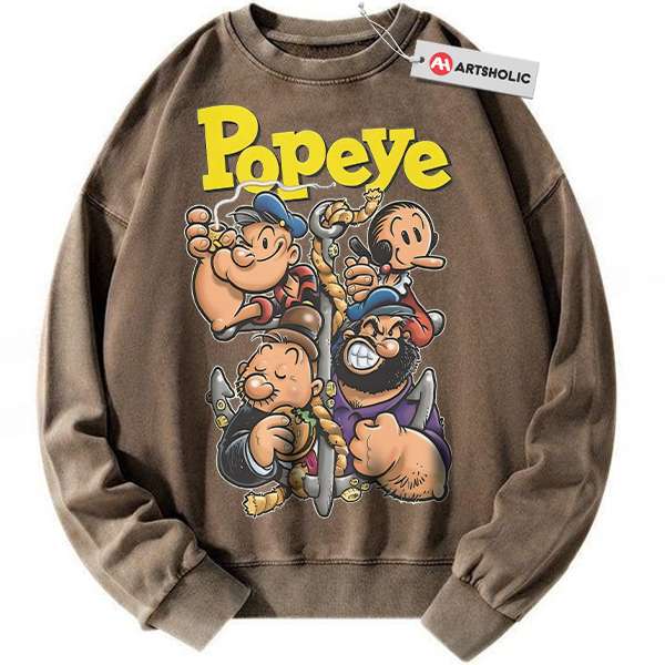 Popeye the Sailor Man Sweatshirt, Animated Sweatshirt, Vintage Sweater