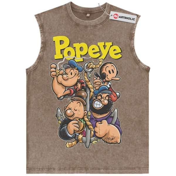 Popeye the Sailor Man Tank Top, Animated Tank Top, Vintage Tank Top