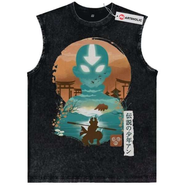 Aang Tank Top, Avatar: The Last Airbender Tank Top, Animated Tank Top, Vintage Tank Top