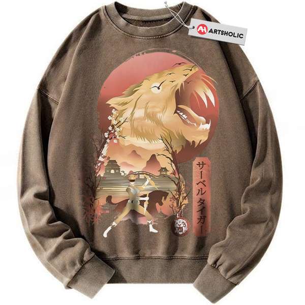 Yellow Ranger Sweatshirt, Power Rangers Sweatshirt, Animated Sweatshirt, Vintage Sweatshirt