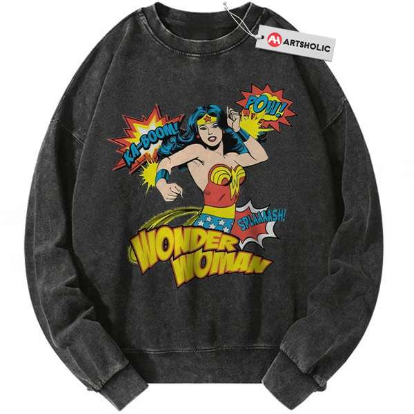 Wonder Woman Sweatshirt, Comic Sweatshirt, Vintage Sweatshirt