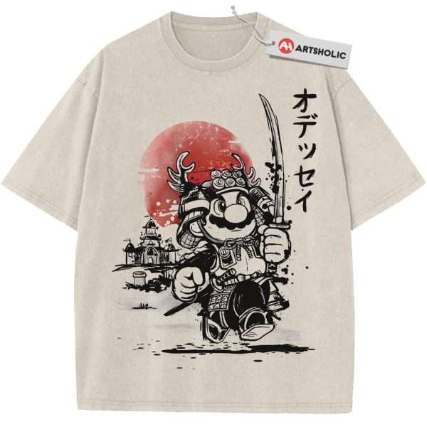 Samurai Super Mario Shirt, Game Shirt, Vintage Tee