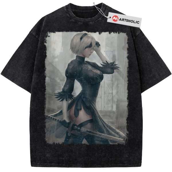 2B Shirt, NieR:Automata Shirt, Game Shirt, Vintage Tee
