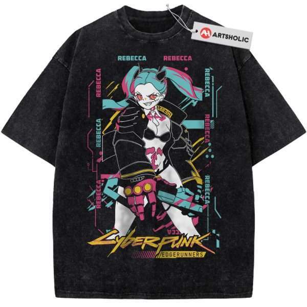 Rebecca Shirt, Cyberpunk: Edgerunners Shirt, Game Shirt, Vintage Tee