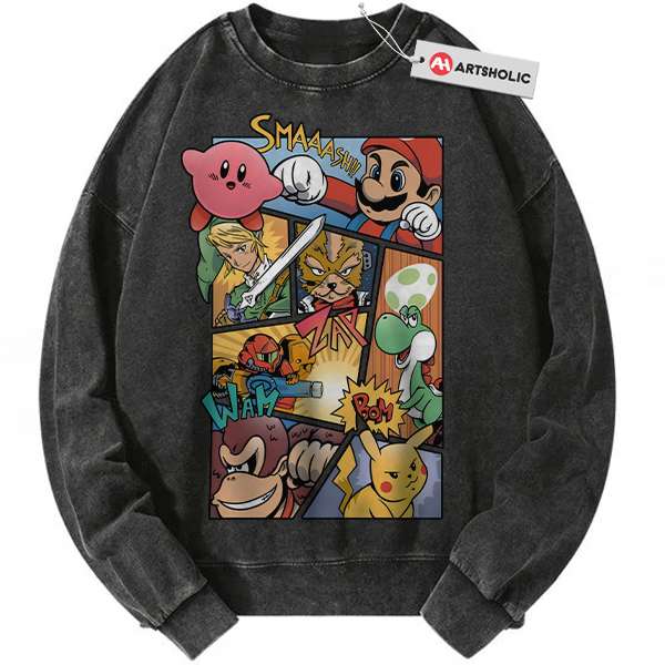 Super Smash Bros Sweatshirt, Game Sweatshirt, Vintage Sweater