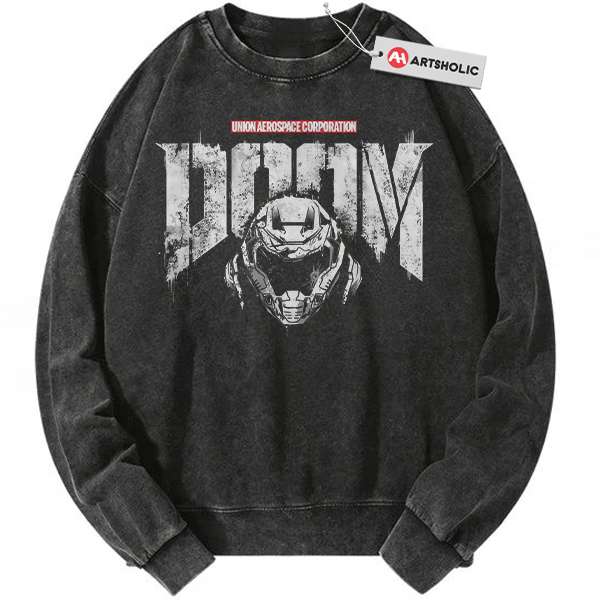Doomguy Sweatshirt, DOOM Eternal Sweatshirt, Game Sweatshirt, Vintage Sweater