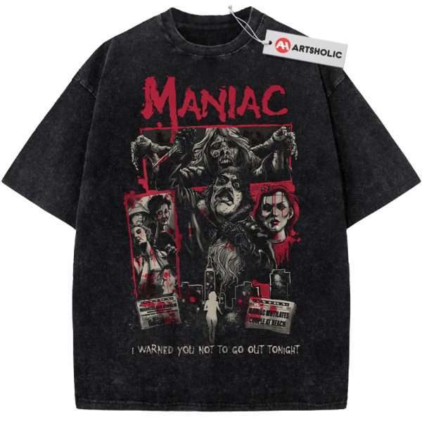 Maniac Shirt, Horror Shirt, Halloween Shirt, Vintage Tee