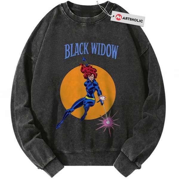 Black Widow Sweatshirt, Marvel Comics Sweatshirt, Vintage Sweatshirt