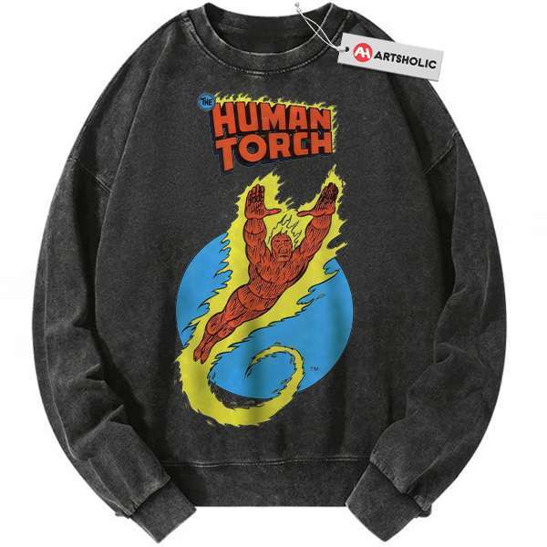 Human Torch Sweatshirt, Fantastic Four Sweatshirt, Marvel Comics Sweatshirt, Vintage Sweatshirt