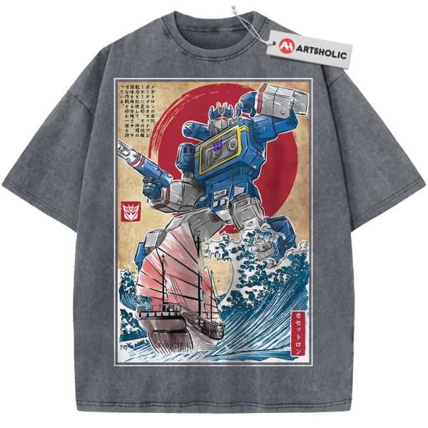 Soundwave Shirt, Transformers Shirt, Movie Shirt, Vintage T-Shirt - Grey, L
