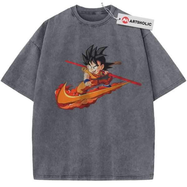 Son Goku Shirt, Dragon Ball Z Shirt, DBZ Shirt, Anime Shirt, Vintage Tee - Grey, 5XL