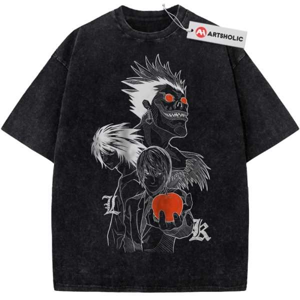 Light Yagami Shirt, L Shirt, Ryuk Shirt, Death Note Shirt, Anime Shirt, Vintage T-Shirt