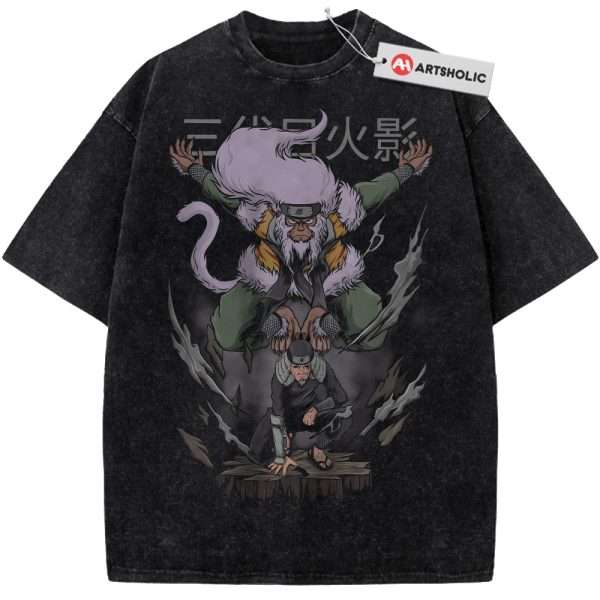 Hiruzen Sarutobi Shirt, Naruto Shirt, Anime Shirt, Vintage T-Shirt