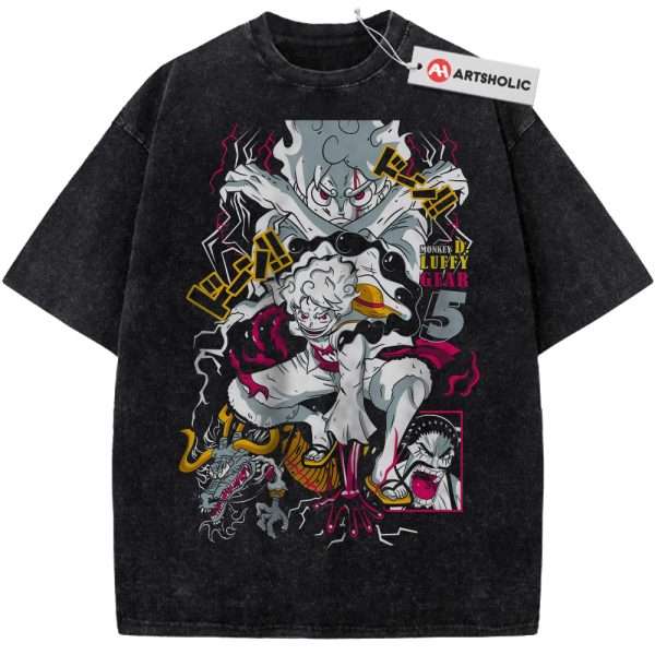 Monkey D Luffy Shirt, Luffy Gear 5 Shirt, One Piece Shirt, Anime Shirt, Vintage Tee