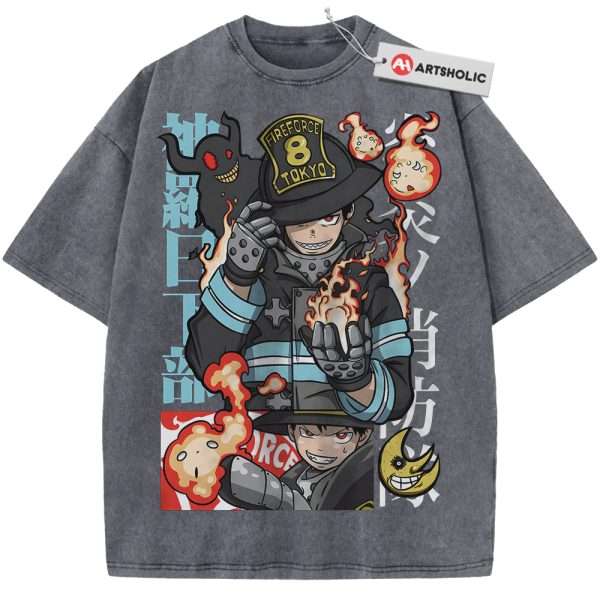 Shinra Kusakabe Shirt, Fire Force Shirt, Anime Shirt, Vintage T-Shirt