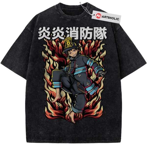 Shinra Kusakabe Shirt, Fire Force Shirt, Anime Shirt, Vintage T-Shirt