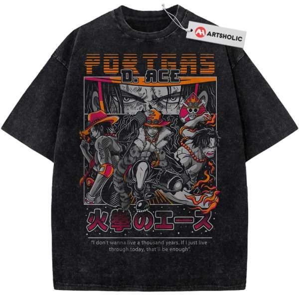 Portgas D Ace Shirt, One Piece Shirt, Anime Shirt, Vintage T-Shirt