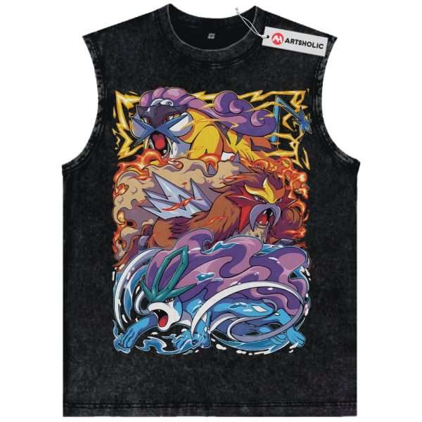 Suicune Tank Top, Raikou Tank Top, Entei Tank Top, Pokemon Tank Top, Anime Tank Top, Vintage Tank Top