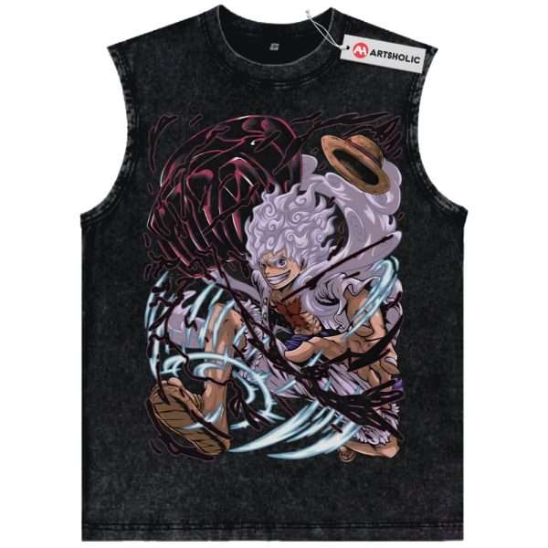 Monkey D Luffy Tank Top, God Nika Tank Top, One Piece Tank Top, Anime Tank Top, Vintage Tank Top