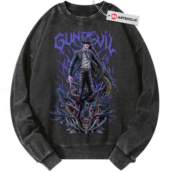 Gun Devil Sweatshirt, Chainsaw Man Sweatshirt, Anime Sweatshirt, Vintage Sweater