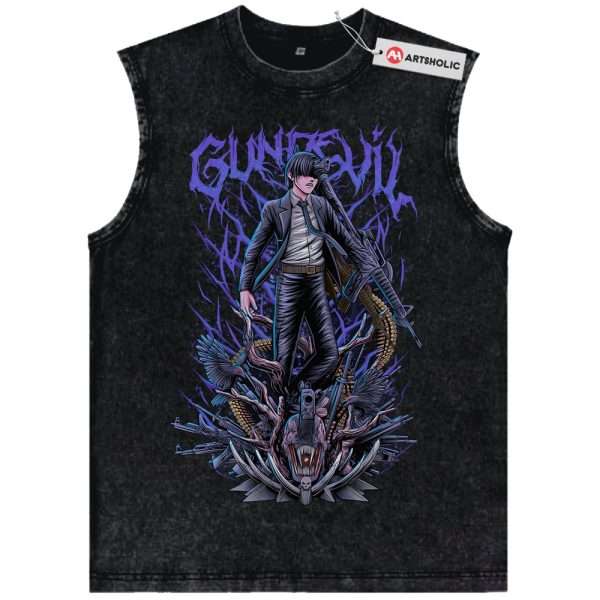 Gun Devil Tank Top, Chainsaw Man Tank Top, Anime Tank Top, Vintage Tank Top