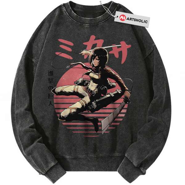 Mikasa Ackerman Sweatshirt, Attack on Titan Sweatshirt, AOT Sweatshirt, Anime Sweatshirt, Vintage Sweater