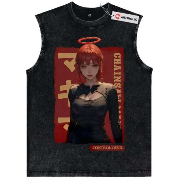 Makima Tank Top, Chainsaw Man Tank Top, Anime Tank Top, Vintage Tank Top