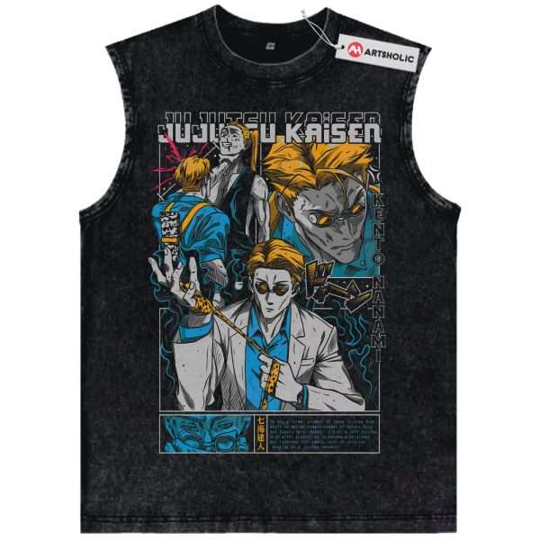 Kento Nanami Tank Top, Jujutsu Kaisen Tank Top, Anime Tank Top, Vintage Tank Top