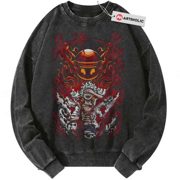 God Nika Sweatshirt, Monkey D Luffy Sweatshirt, One Piece Sweatshirt, Anime Sweatshirt, Vintage Sweatshirt