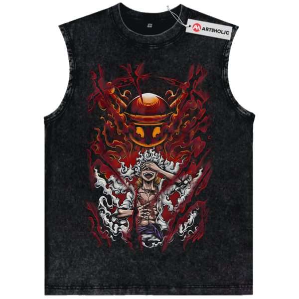 God Nika Tank Top, Monkey D Luffy Tank Top, One Piece Tank Top, Anime Tank Top, Vintage Tank Top