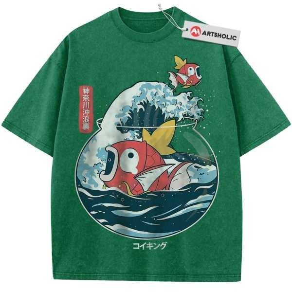 Magikarp Shirt, Pokemon shirt, Anime Shirt, Vintage Tee - Grass Green, 2XL