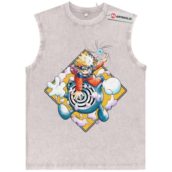 Naruto Uzumaki Tank Top, Poliwhirl Tank Top, Pokemon Tank Top, Anime Tank Top, Vintage Tank Top
