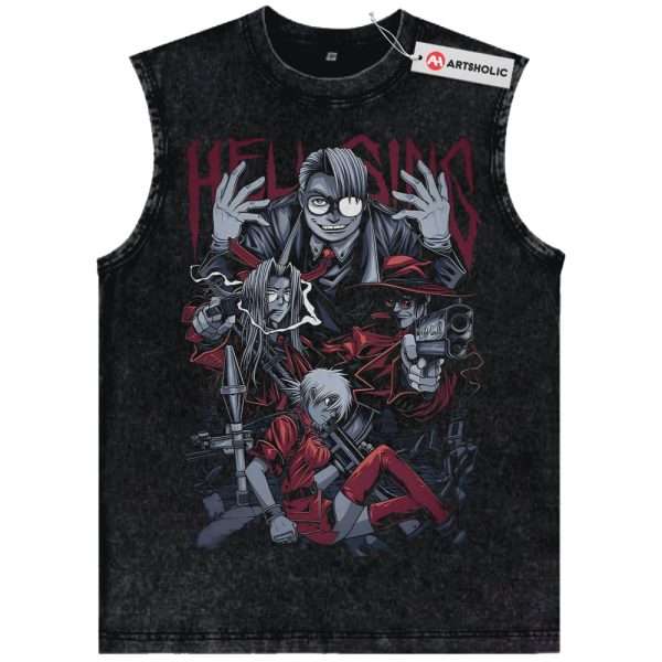 Seras Victoria Tank Top, Alucard Tank Top, Integra Hellsing Tank Top, Hellsing Tank Top, Anime Tank Top, Vintage Tank Top
