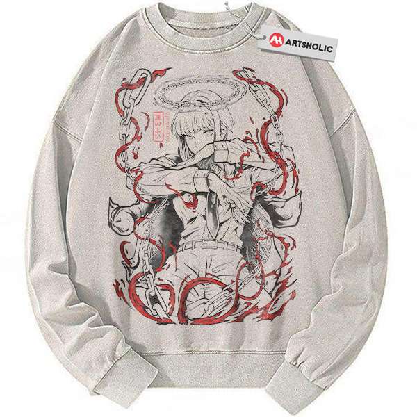 Makima Sweatshirt, Chainsaw Man Sweatshirt, Anime Sweatshirt, Vintage Sweater