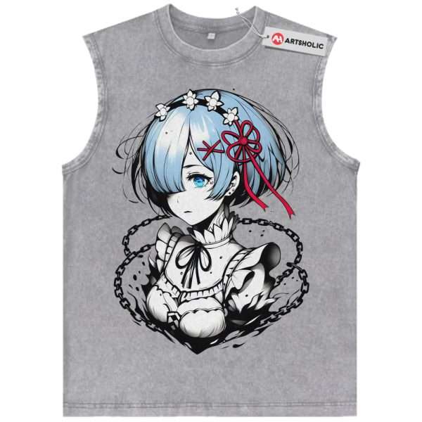 Rem Tank Top, Re:Zero Tank Top, Anime Tank Top, Vintage Tank Top