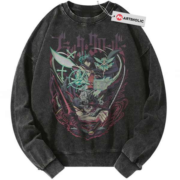 Asta Sweatshirt, Yuno Grinberryall Sweatshirt, Black Clover Sweatshirt, Anime Sweatshirt, Vintage Sweatshirt