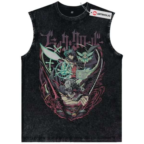 Asta Tank Top, Yuno Grinberryall Tank Top, Black Clover Tank Top, Anime Tank Top, Vintage Tank Top