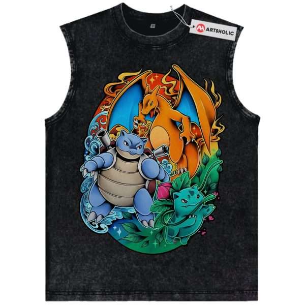 Blastoise Tank Top, Charizard Tank Top, Venusaur Tank Top, Pokemon Tank Top, Anime Tank Top, Vintage Tank Top