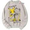 Pikachu Sweatshirt, Meowth Sweatshirt, Pokemon Sweatshirt, Anime Sweatshirt, Vintage Sweater