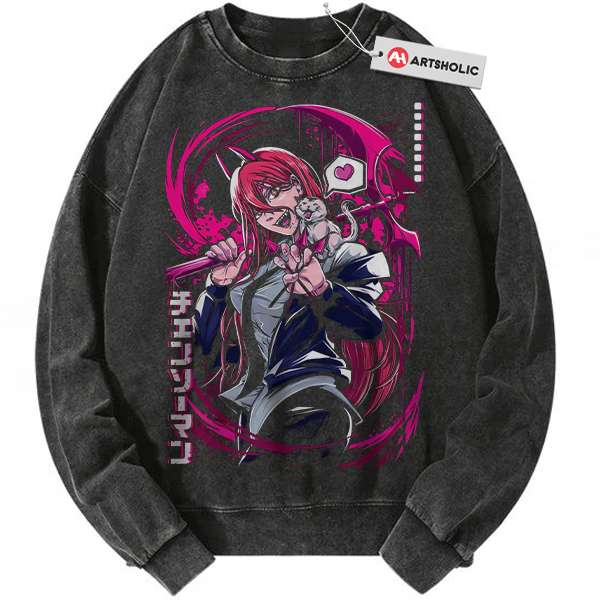 Power Sweatshirt, Chainsaw Man Sweatshirt, Anime Sweatshirt, Vintage Sweatshirt
