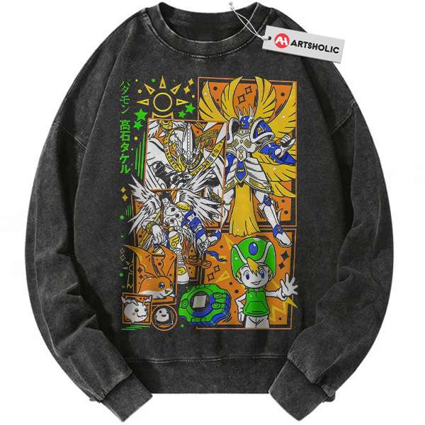 Patamon Sweatshirt, Angemon Sweatshirt, MagnaAngemon Sweatshirt, Takeru Takaishi Sweatshirt, Digimon Adventure Sweatshirt, Anime Sweatshirt, Vintage Sweater