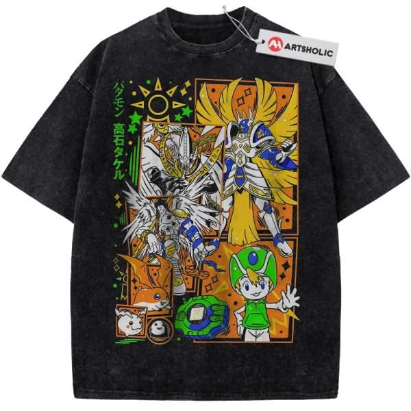 Patamon Shirt, Angemon Shirt, MagnaAngemon Shirt, Takeru Takaishi Shirt, Digimon Adventure Shirt, Anime Shirt, Vintage Tee