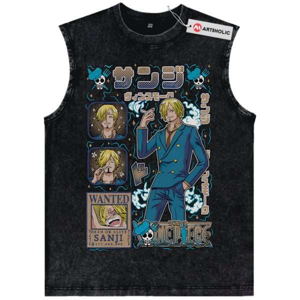Vinsmoke Sanji Tank Top, One Piece Tank Top, Anime Tank Top, Vintage Tank Top