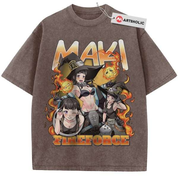 Maki Oze Shirt, Fire Force Shirt, Anime Shirt, Vintage T-Shirt