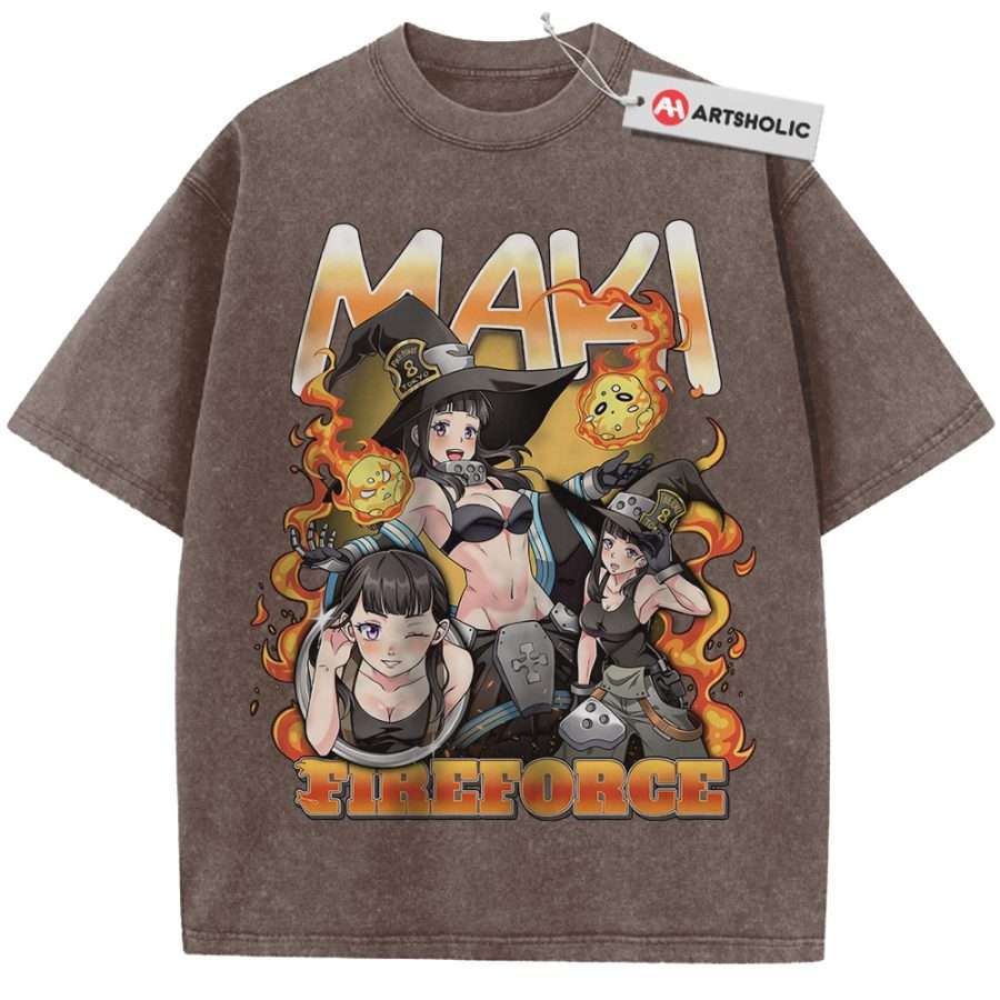 Maki Oze Shirt, Fire Force Shirt, Anime Shirt, Vintage T-Shirt