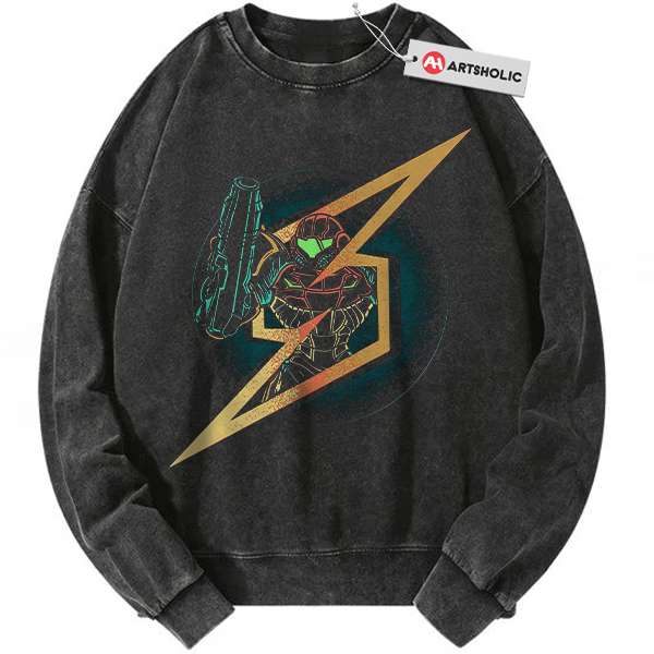 Samus Aran Sweatshirt, Metroid Sweatshirt, Game Sweatshirt, Vintage Sweater