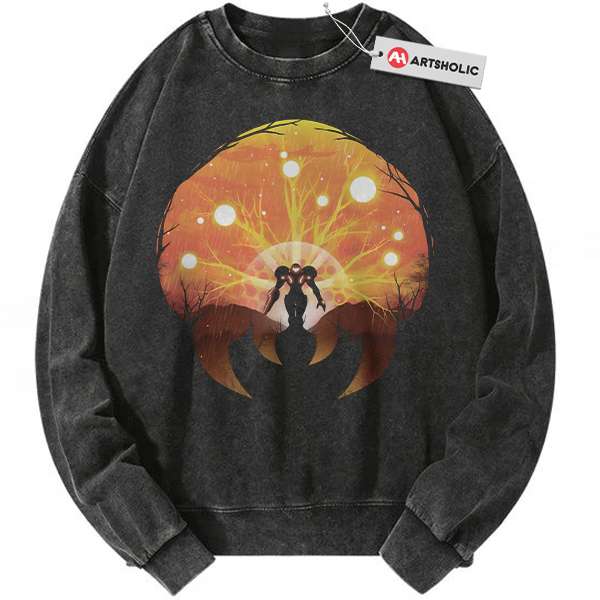 Samus Aran Sweatshirt, Metroid Sweatshirt, Game Sweatshirt, Vintage Sweatshirt
