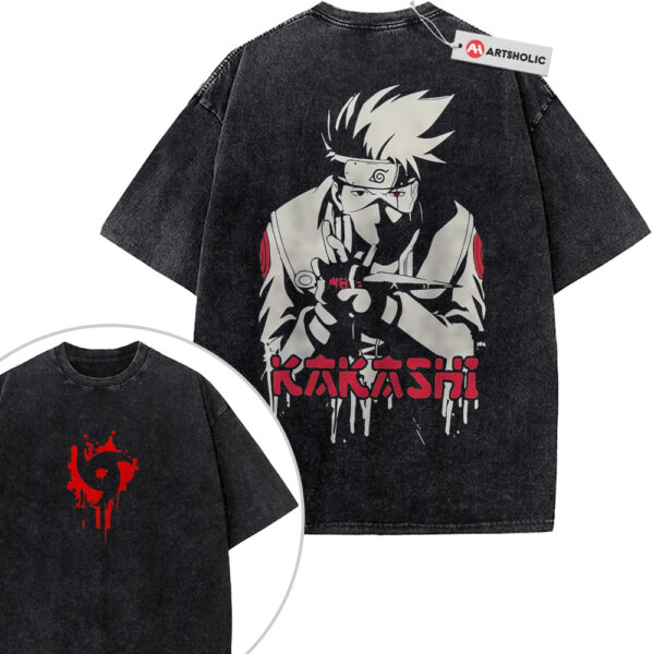 Kakashi Hatake Shirt, Naruto Shirt, Anime Shirt, Vintage T-Shirt 2-Sided