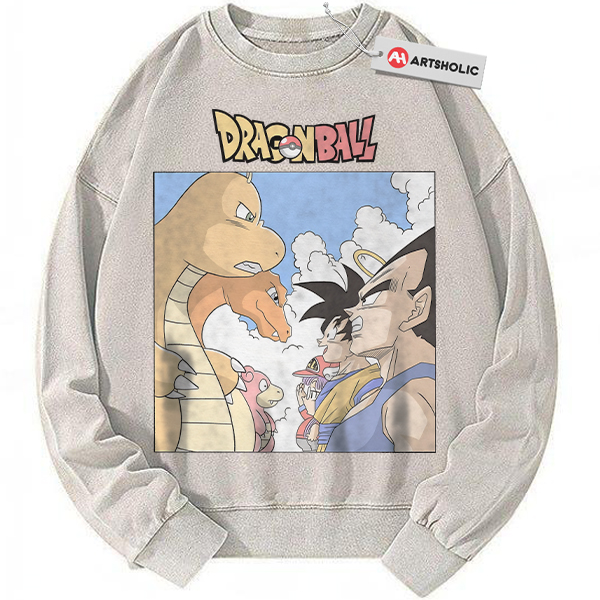 Pokemon x Dragon Ball Sweatshirt, Anime Sweatshirt, Vintage Sweater