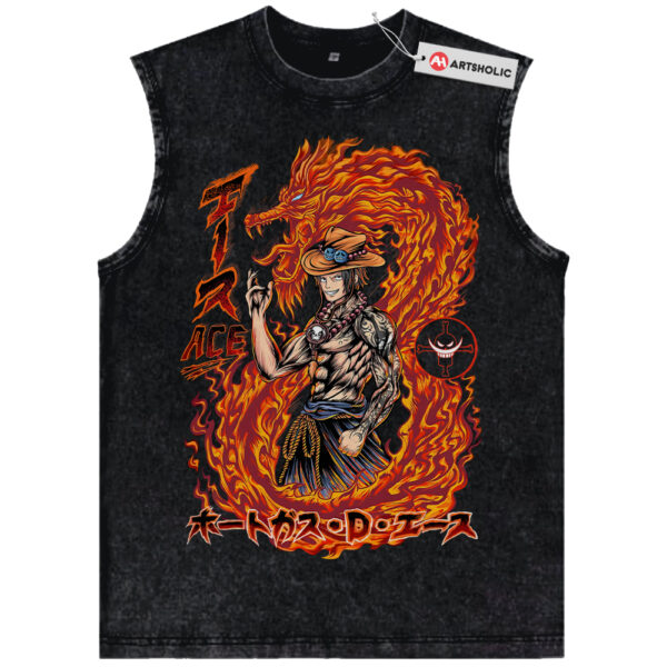 Portgas D Ace Tank Top, One Piece Tank Top, Anime Tank Top, Vintage Tank Top